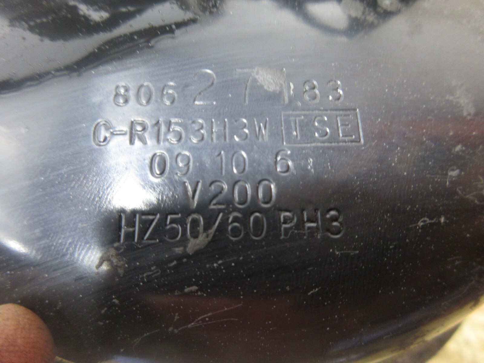 SANYO TOYODA HS630 CNC COMPRESSOR 80627183 C-R153H3W TSE 09 10 6 V200