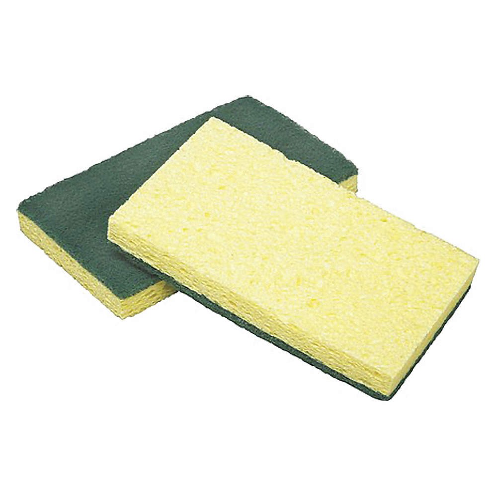 ABILITY ONE 7920-01-663-4340 Scrubber,4 1/2 in L,Green/Yellow,PK3 54YR14
