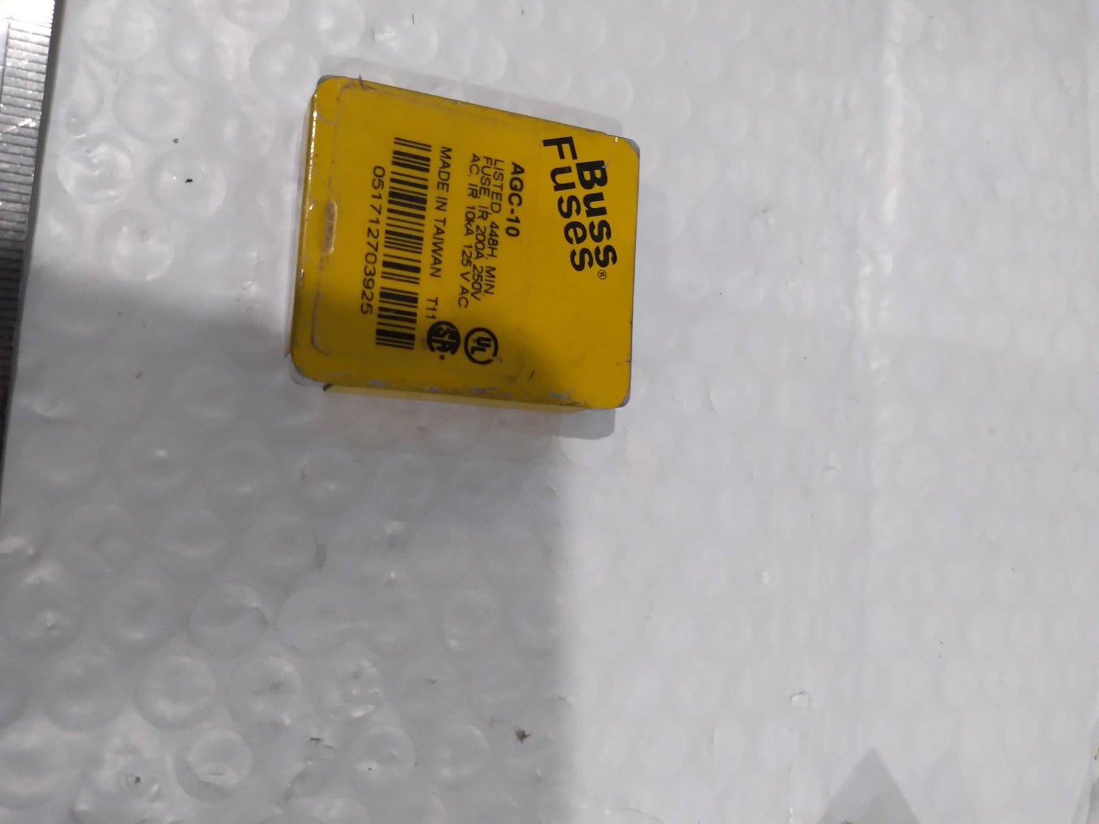 BUSS FUSES AGC-10 448H 200A 250V 10KA 125VAC … lot of 5
