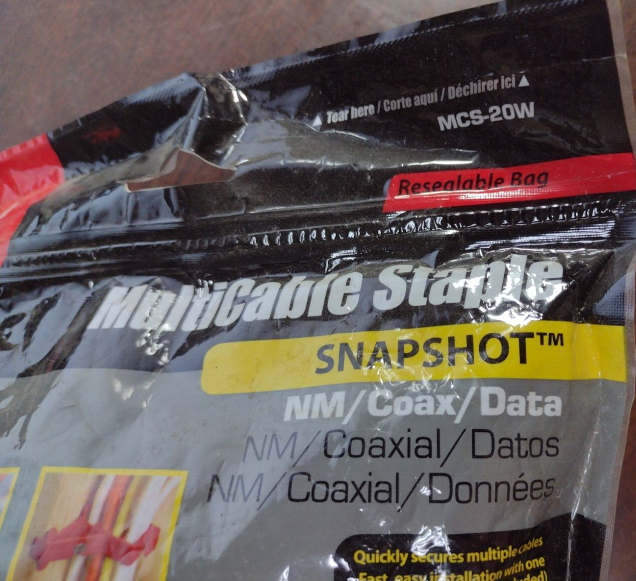 GARDNER BENDER MCS-20W MULTI-CABLE STAPLE NM/COAX/DATA NEW LOT OF 100 EACH