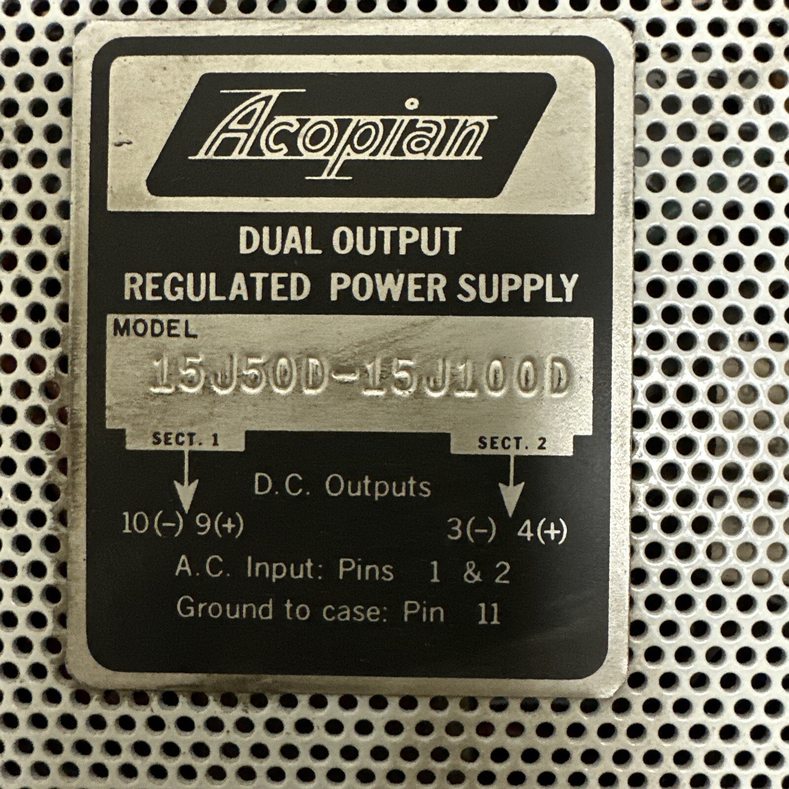 Acopian,15J50D-15J100D,Power Supply