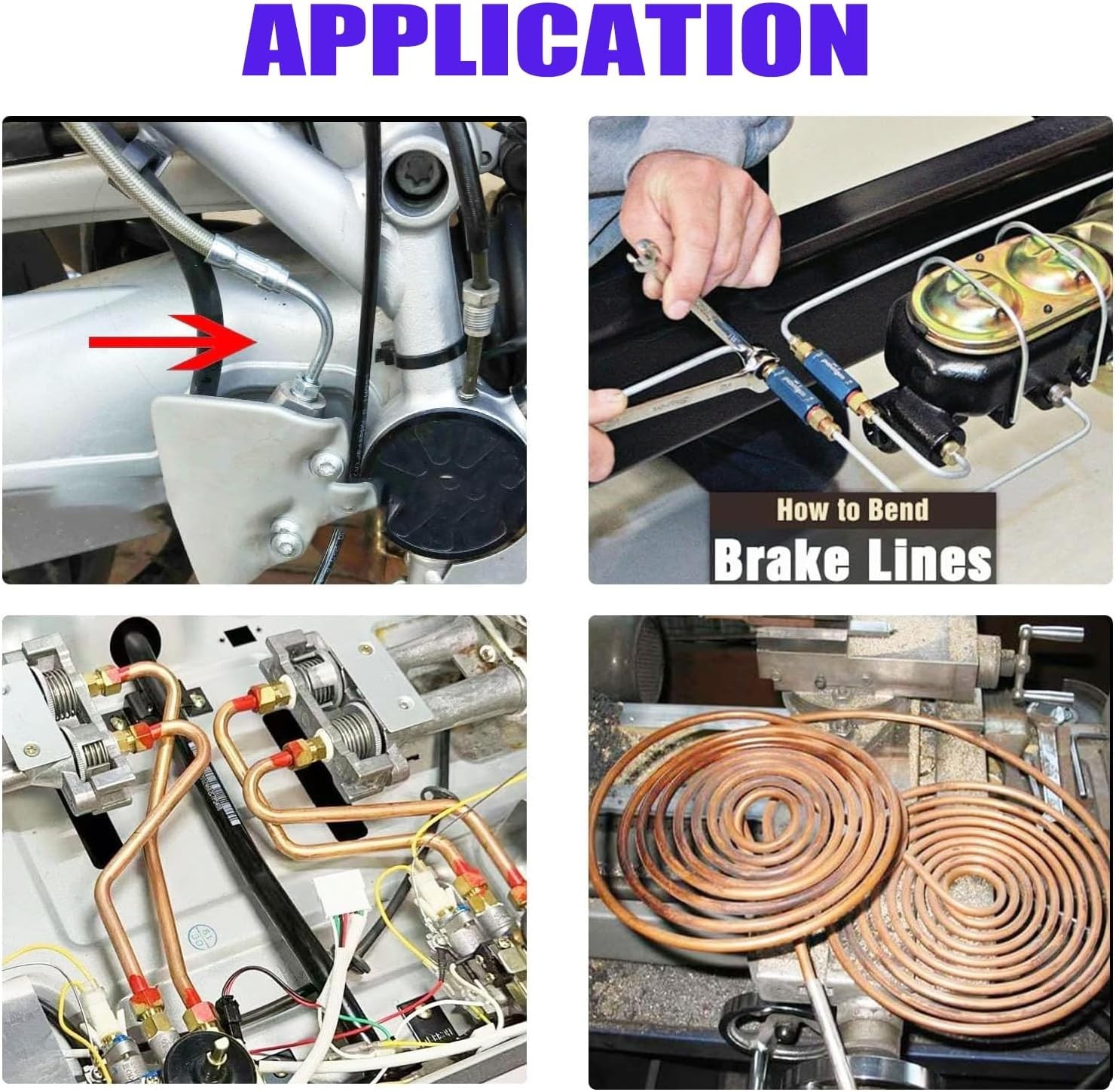 25 ft Copper Nickel Brake Line Kit with Fittings for Hydraulic Systems