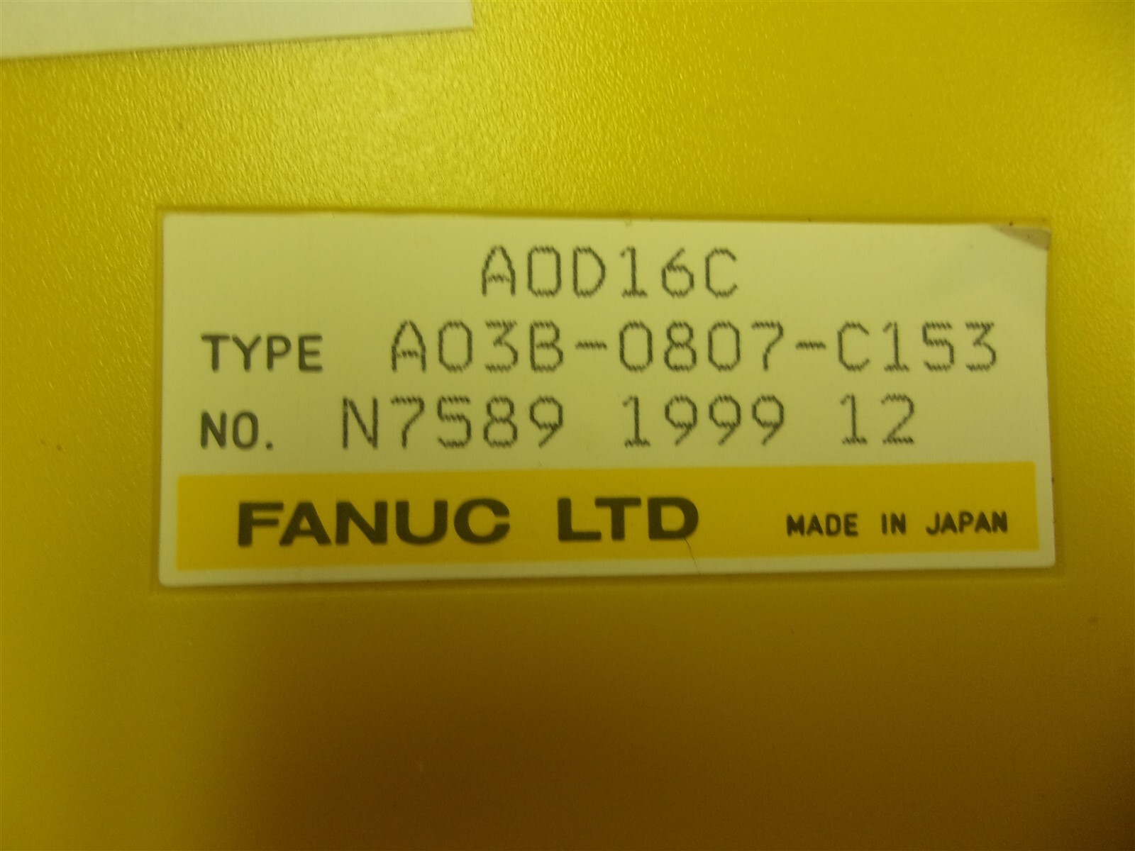 Fanuc A03B-0807-C153 Output Module “D” *FREE SHIPPING*