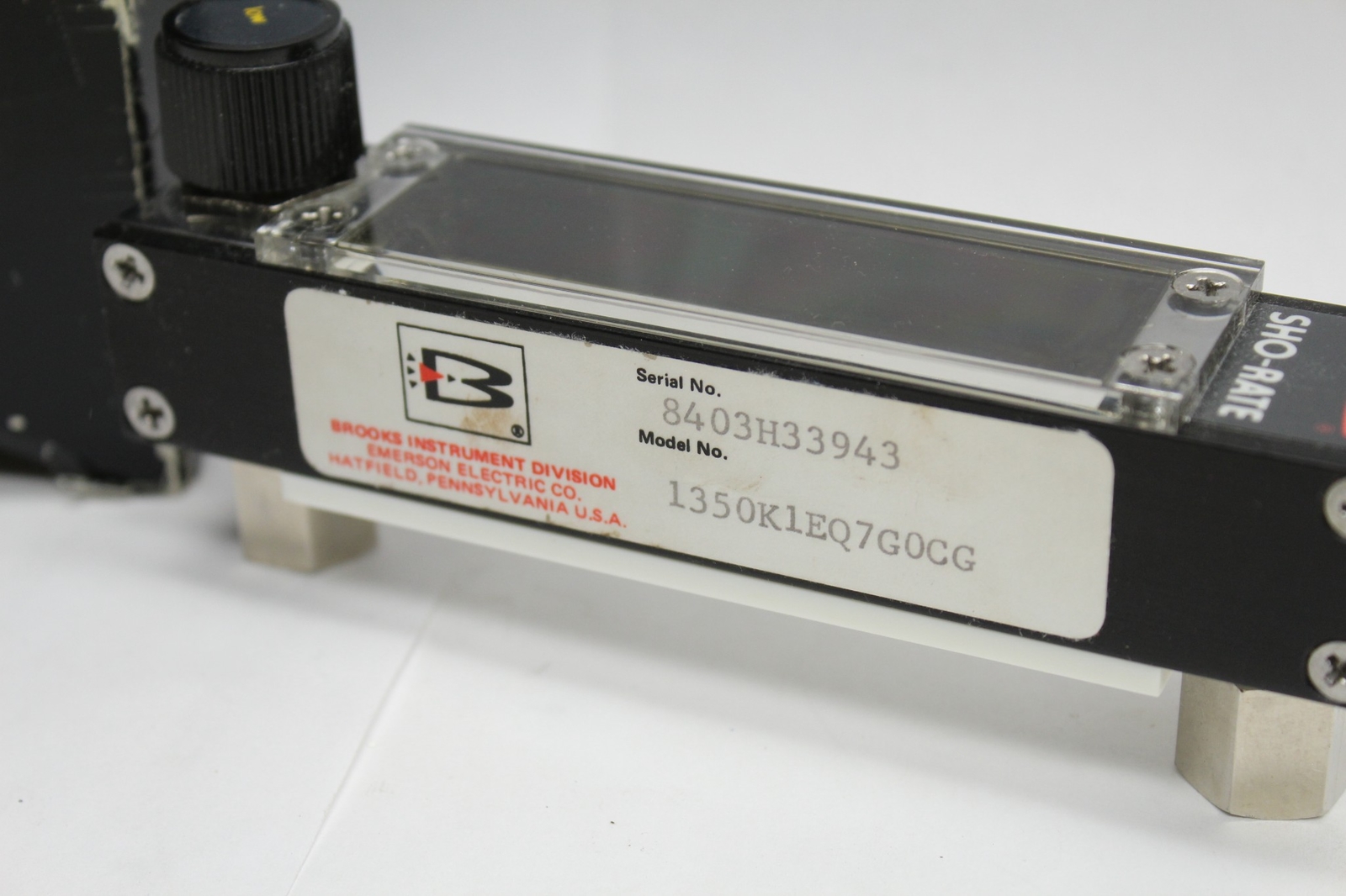 Brooks Sho-Rate II 1350 Series Glass Tube Rotameter 1350K1EQ7G0CG
