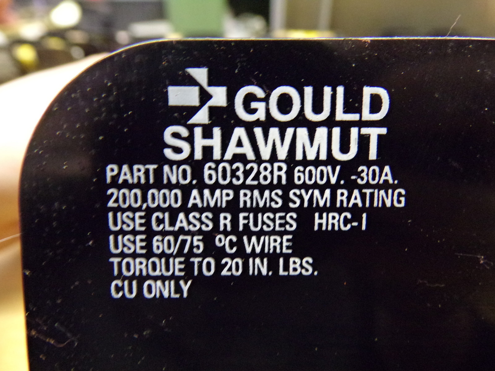 Fusetron, Gould Shawmut, 60328R, Fuse Holder, 600V *FREE SHIPPING*