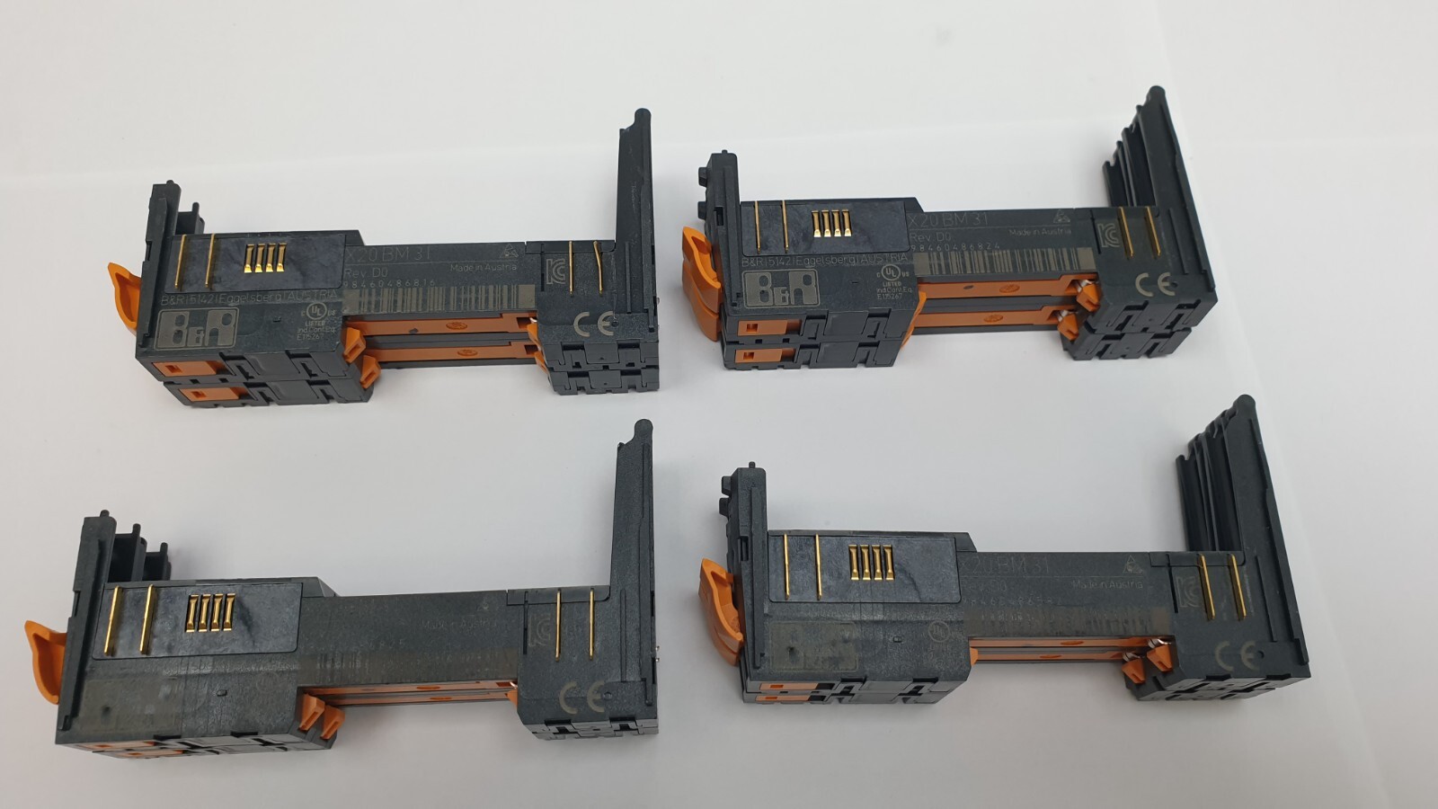Lot of 4 B&R X20 BM 31 Terminal Modules Rev. D0