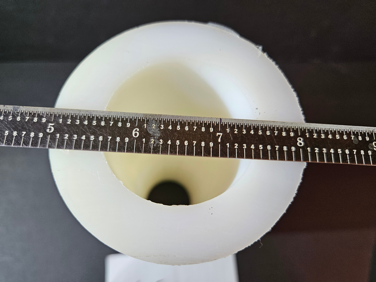 White Nylon Plastic Round Tube Cylinder Pipe Length 8 3/4″ OD 3 1/8 ID 1.9. #5
