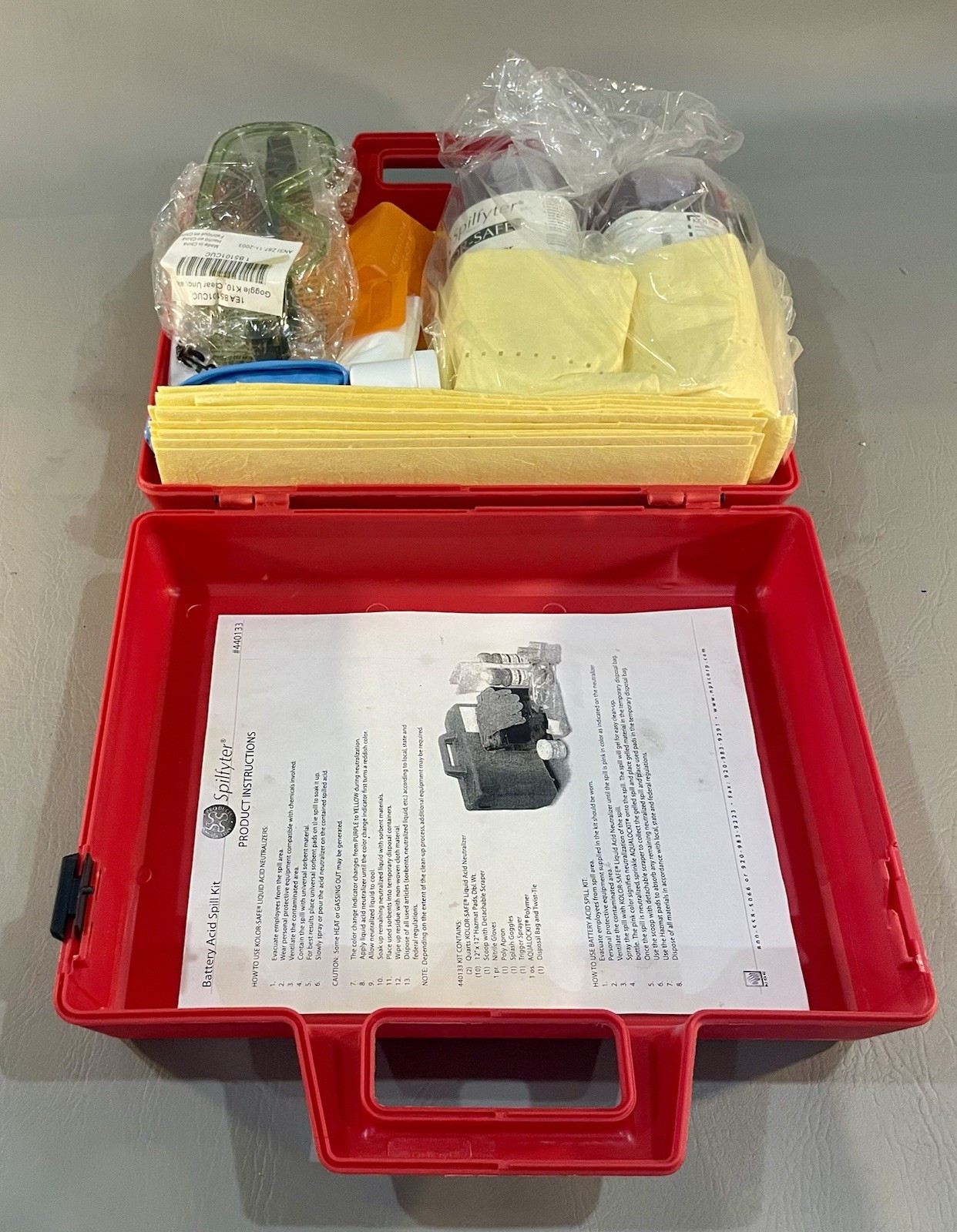 Spilfyter Grab & Go Battery Acid Spill Kit #440133