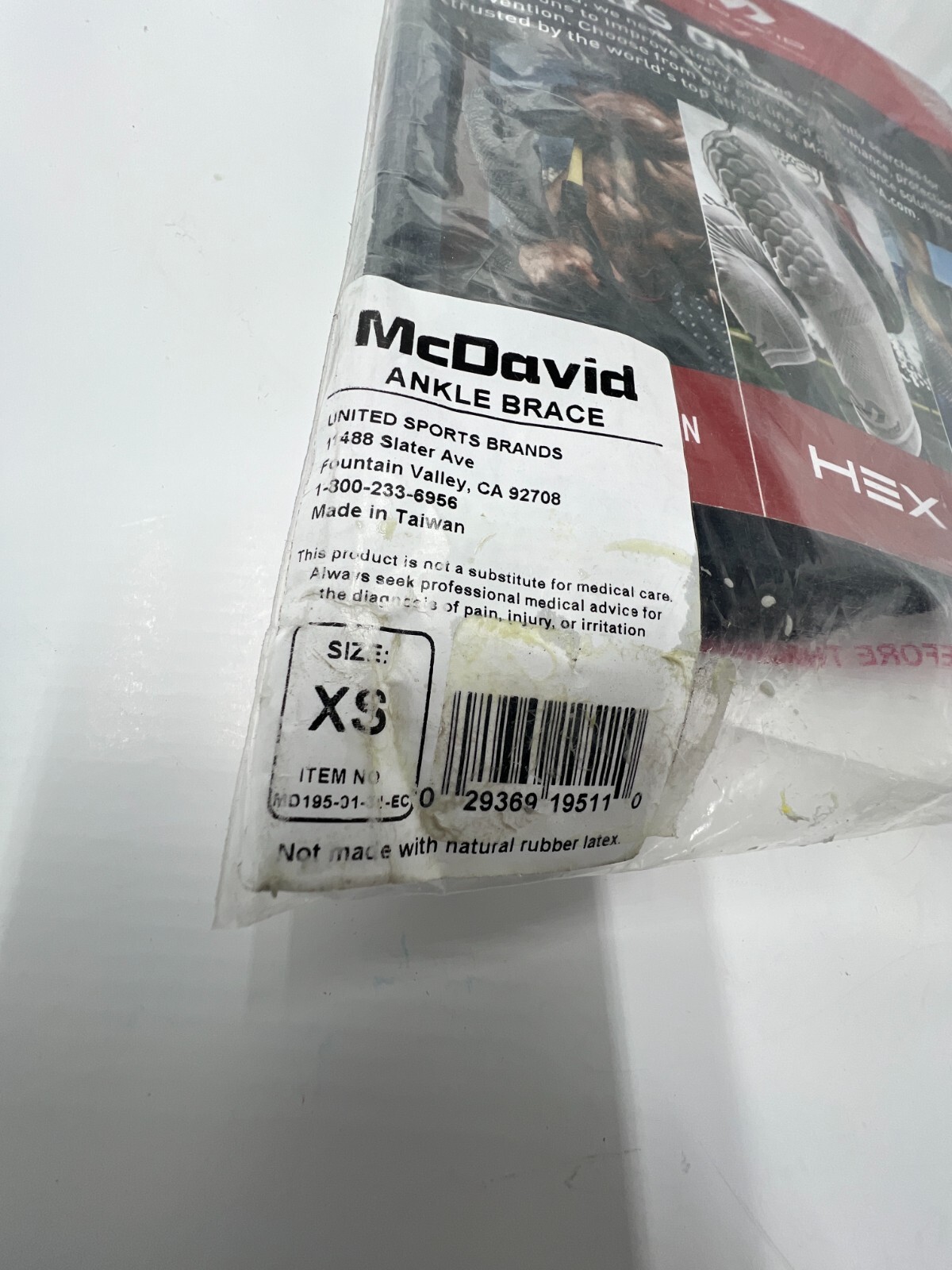Qty 2 McDavid Ankle Brace XS MD195-01 for Sprained Ankle, Men and Women