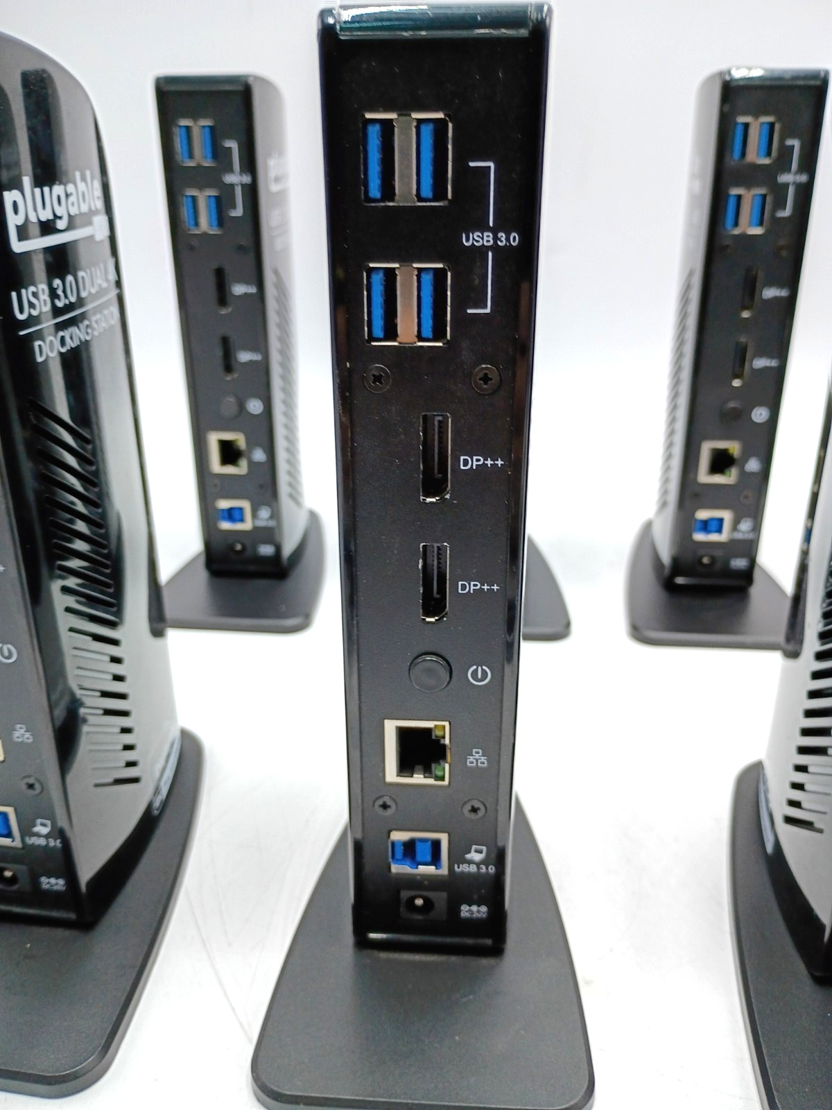 Lot of 10 Plugable UD-6950 USB 3.0 Dual 4K Docking Station W 6 USB Type B cables