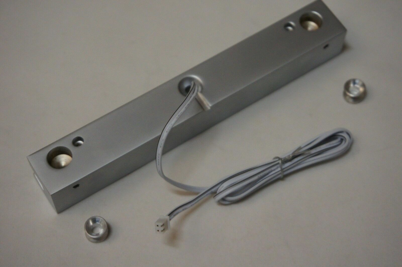 Sign Rail with White LED Lights Create A Backlit Display, Silver Satin