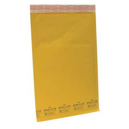 Mailer Envelope, Kraft, 14-1/2 In. L, Pk100, 36Dz18
