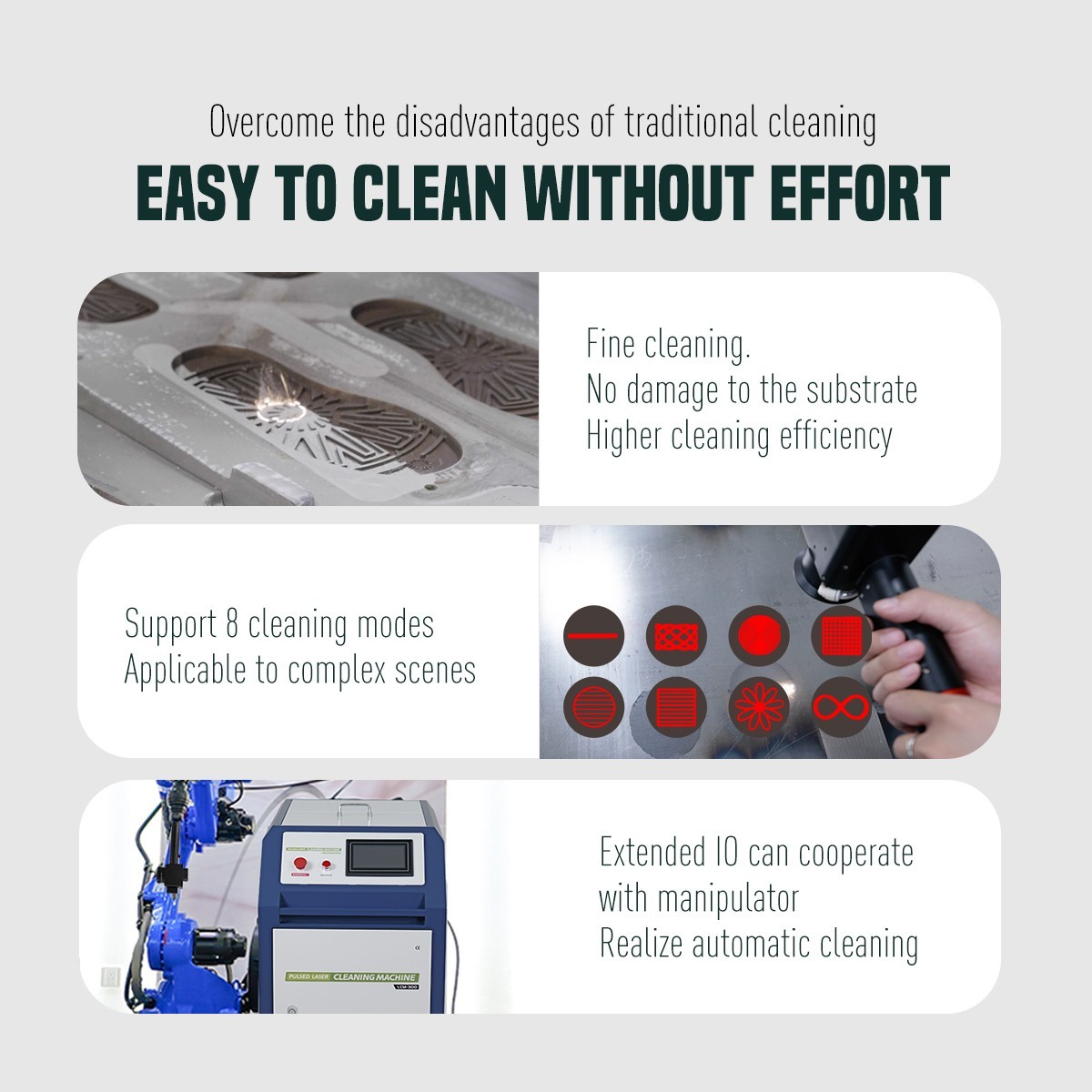SFX 2000W Pulse Laser Cleaning Machine Laser Cleaner for Metal Paint Rust Coat