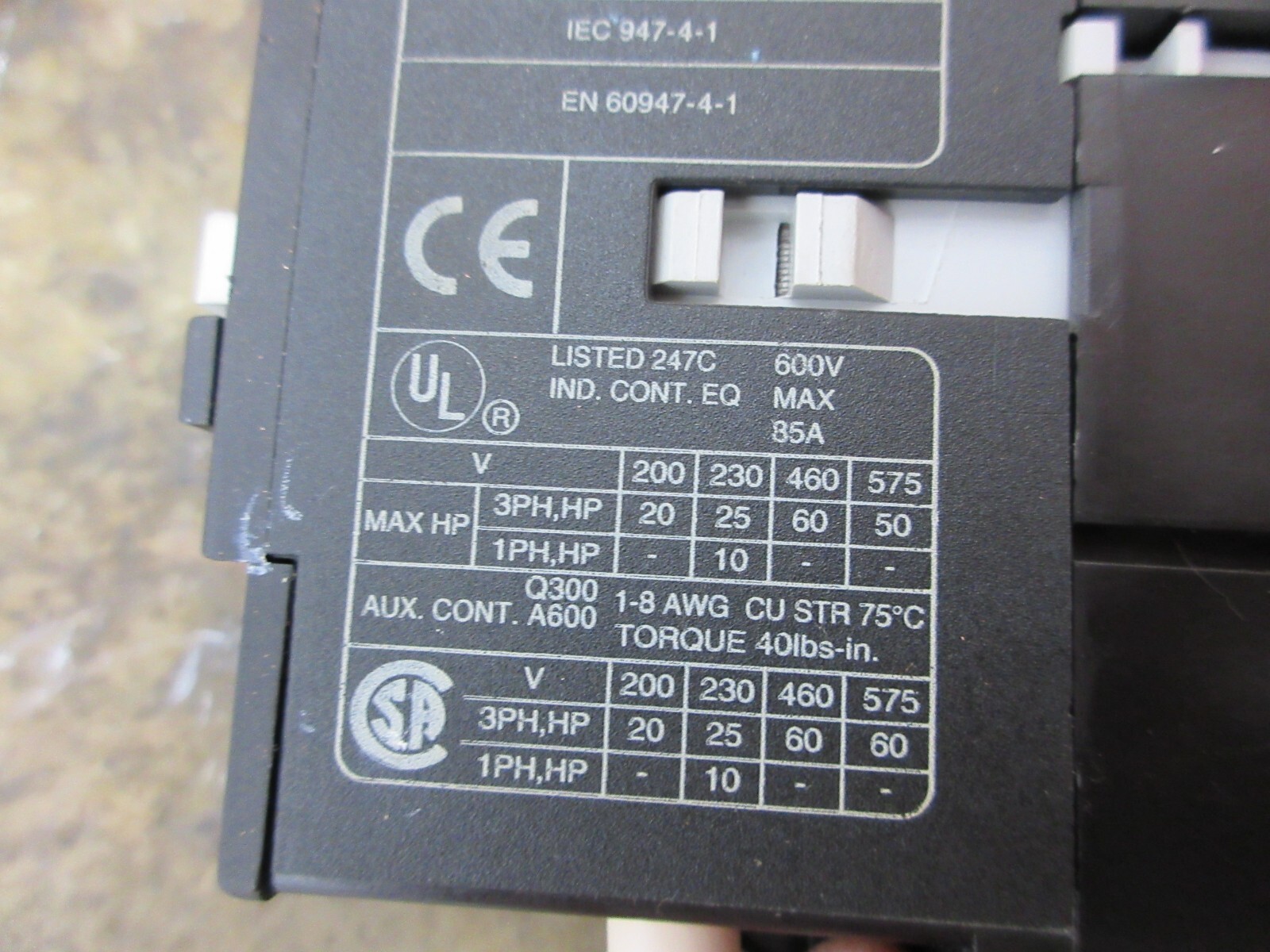 ABB B63 EN 60947-4-1 IEC 947-4-1 CONTACTOR LOT OF 2 PIECES