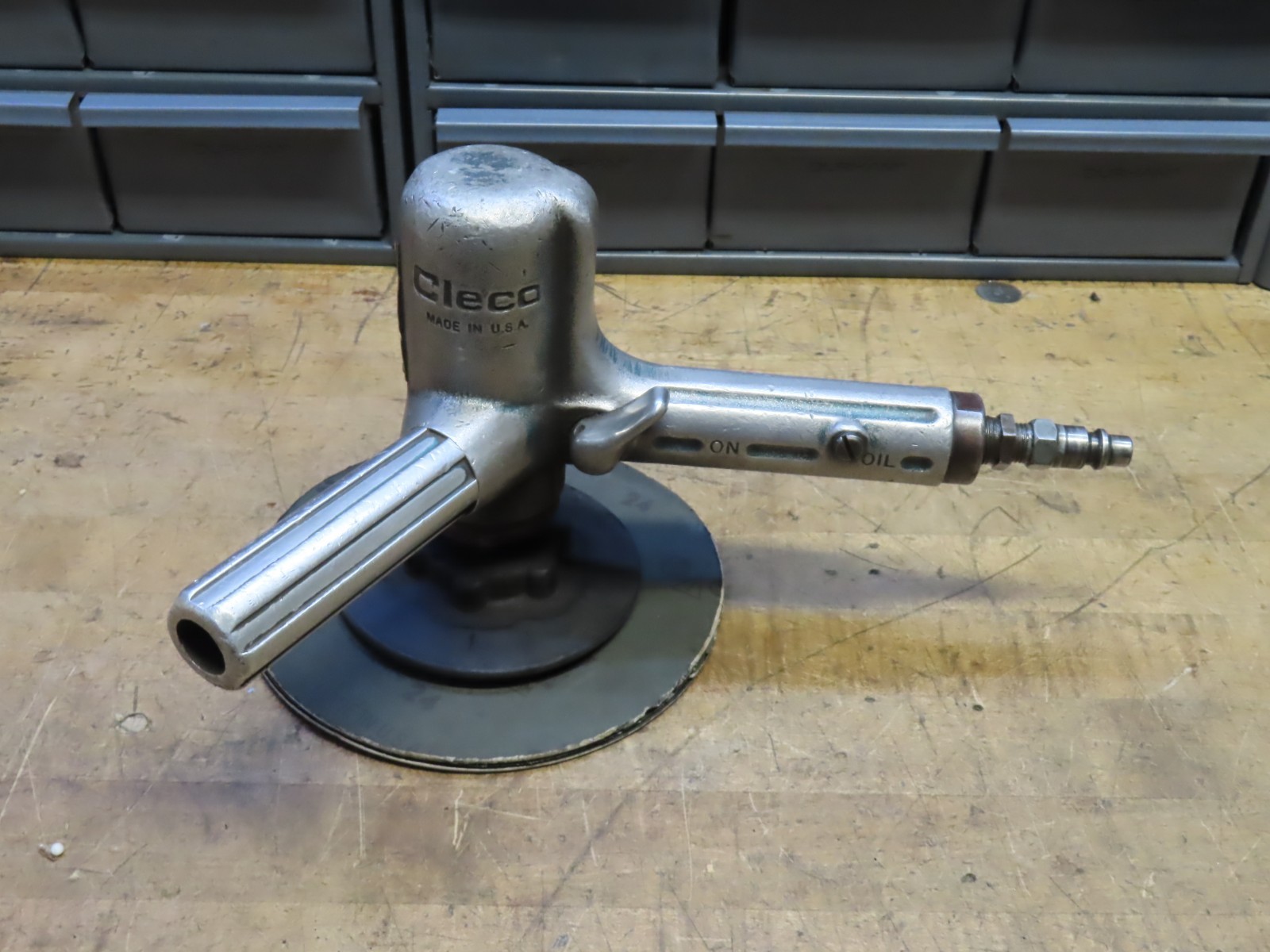 Cleco 15V C60B 6000 RPM vertical grinder buffer sander polisher Work/runs Great!