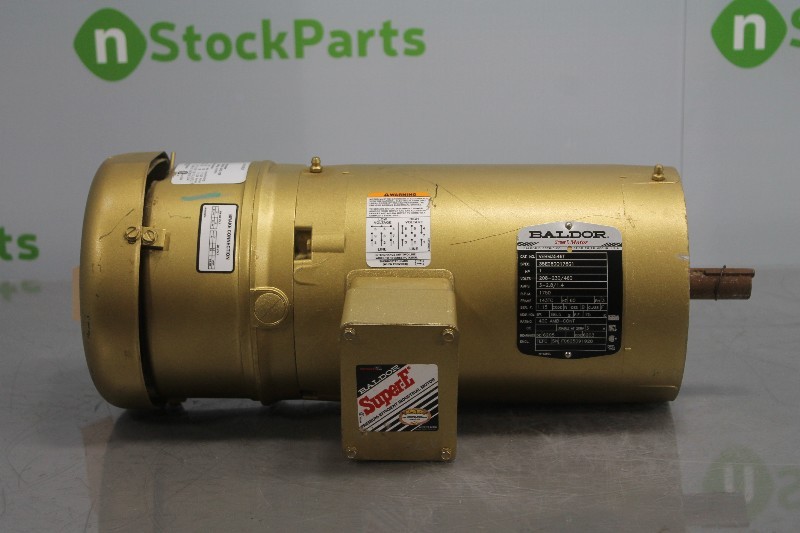 1HP 1800RPM – BALDOR VEBM3546T NSMD – 1 HP BRAKE MOTOR 1750 RPM 143TC TEFC 208-2