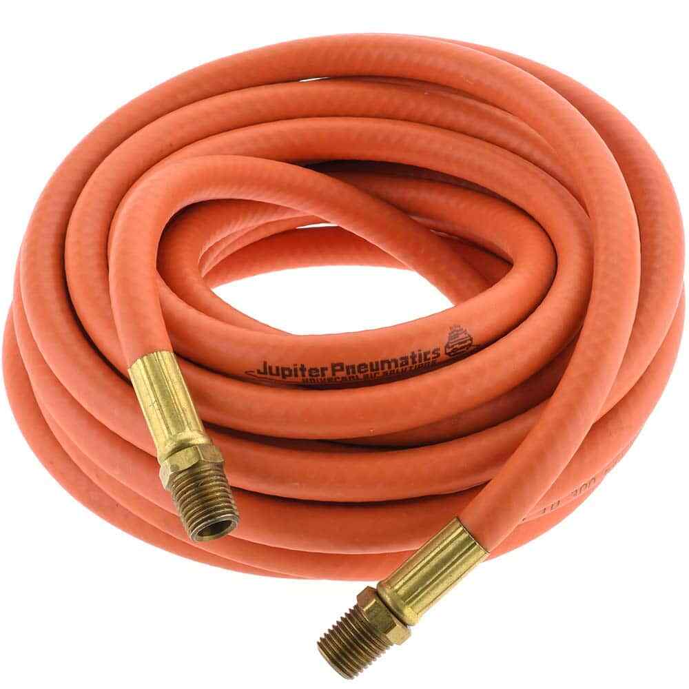 PRO SOURCE 1/4″ ID x 15/32″ OD 25′ Long Multipurpose Air Hose MNPT x MNPT End…