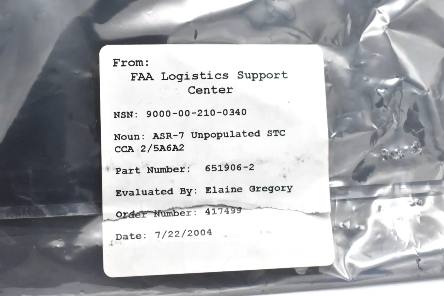 RAYTHEON CO 651906-2 CIRCUIT CARD ASSEMBLY