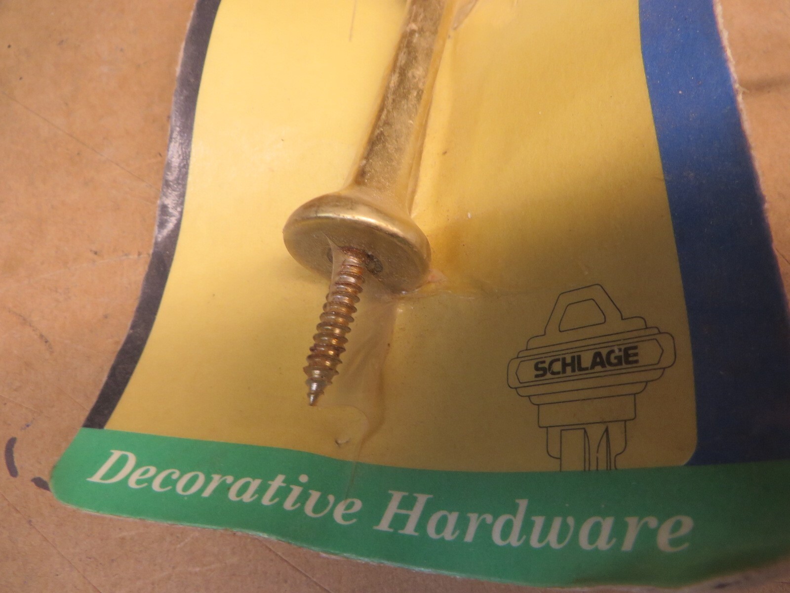 SCHLAGLE IVES SOLID BRASS DOORSTOP 3 ” NOS