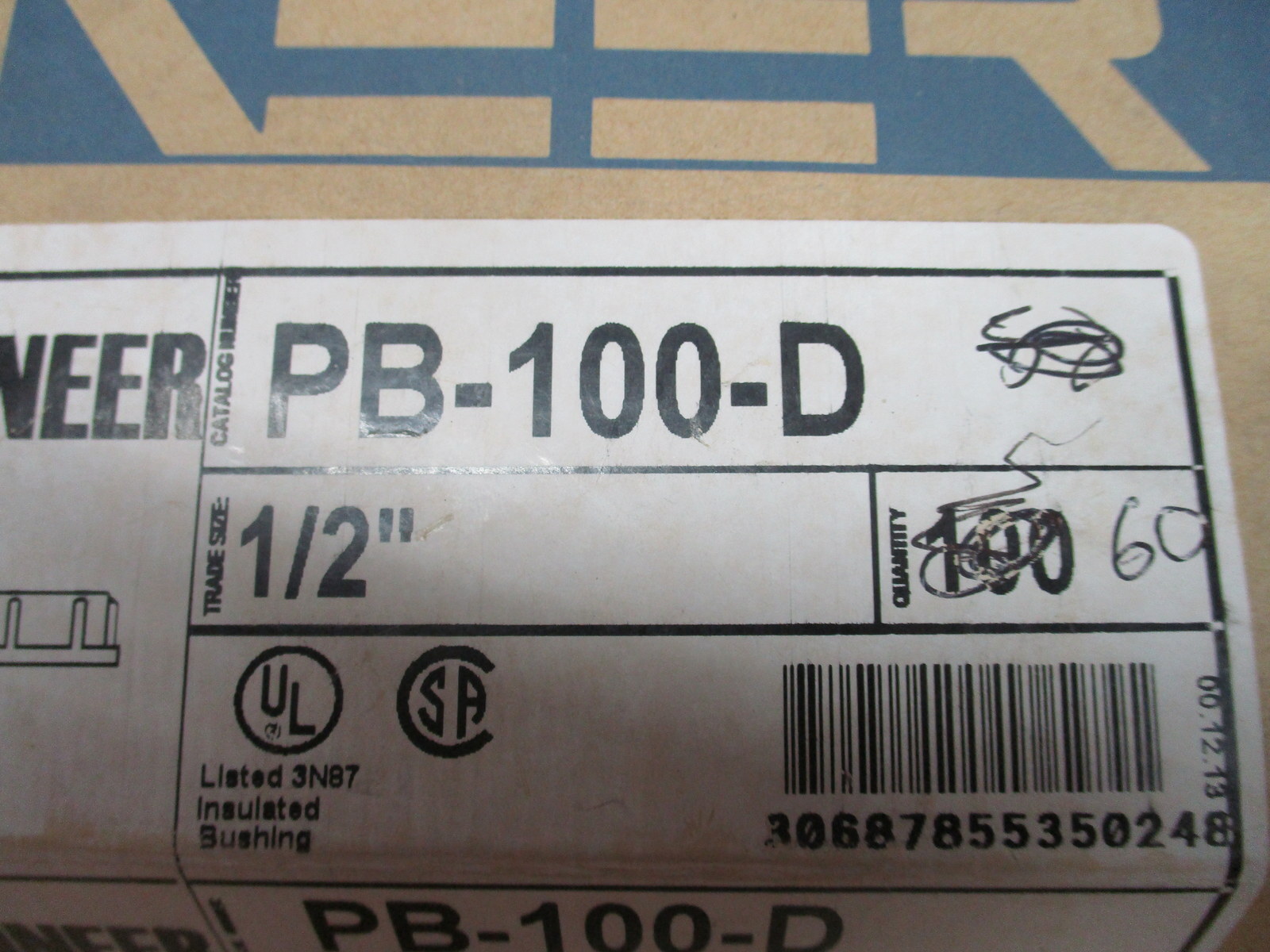 Neer PB-100-D Conduit Bushing 1/2″ PB100D (Pack of 60)