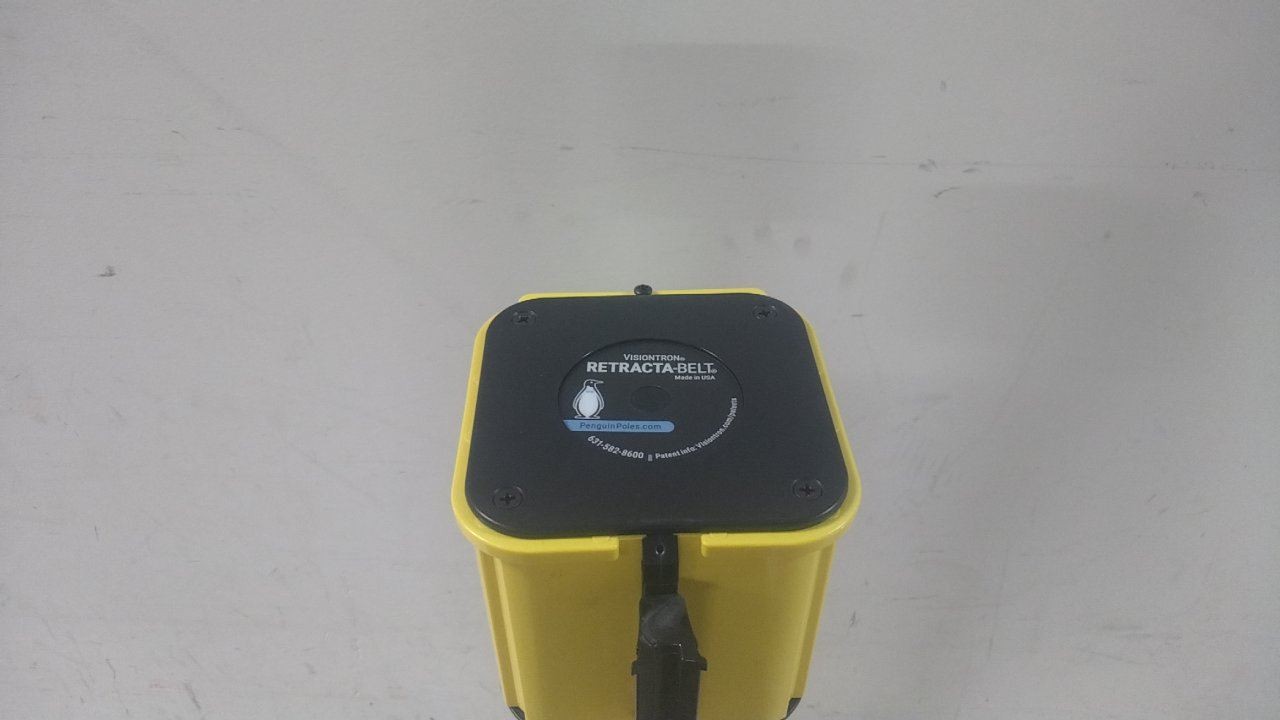 Retracta-Belt PM412-30YA-BYD 2 In Belt Width 30 Ft Belt L Barrier Post with Belt