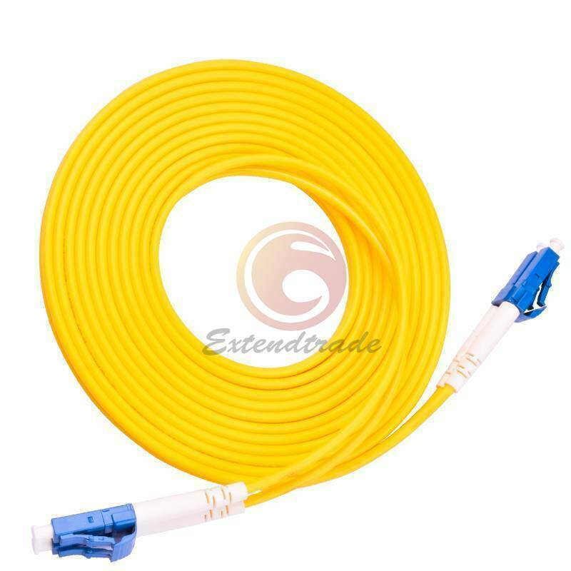 LC UPC to LC UPC Duplex Single Mode PVC 3.0mm Fiber Optic Patch Cord Cable 40m