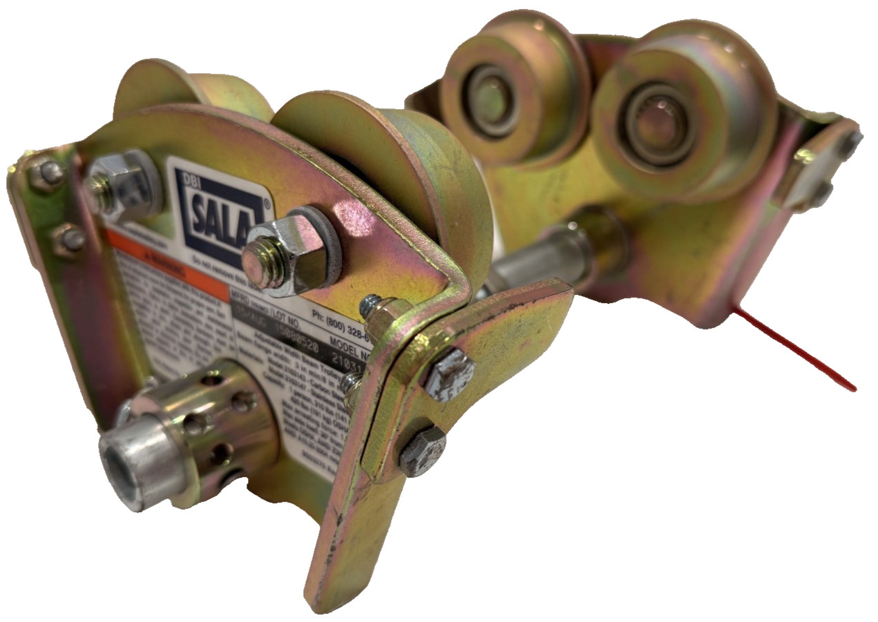 NEW DBI-SALA 2103143 BEAM TROLLEY ANCHOR 3-8IN FLANGE WIDTH 310LB WEIGHT CAP