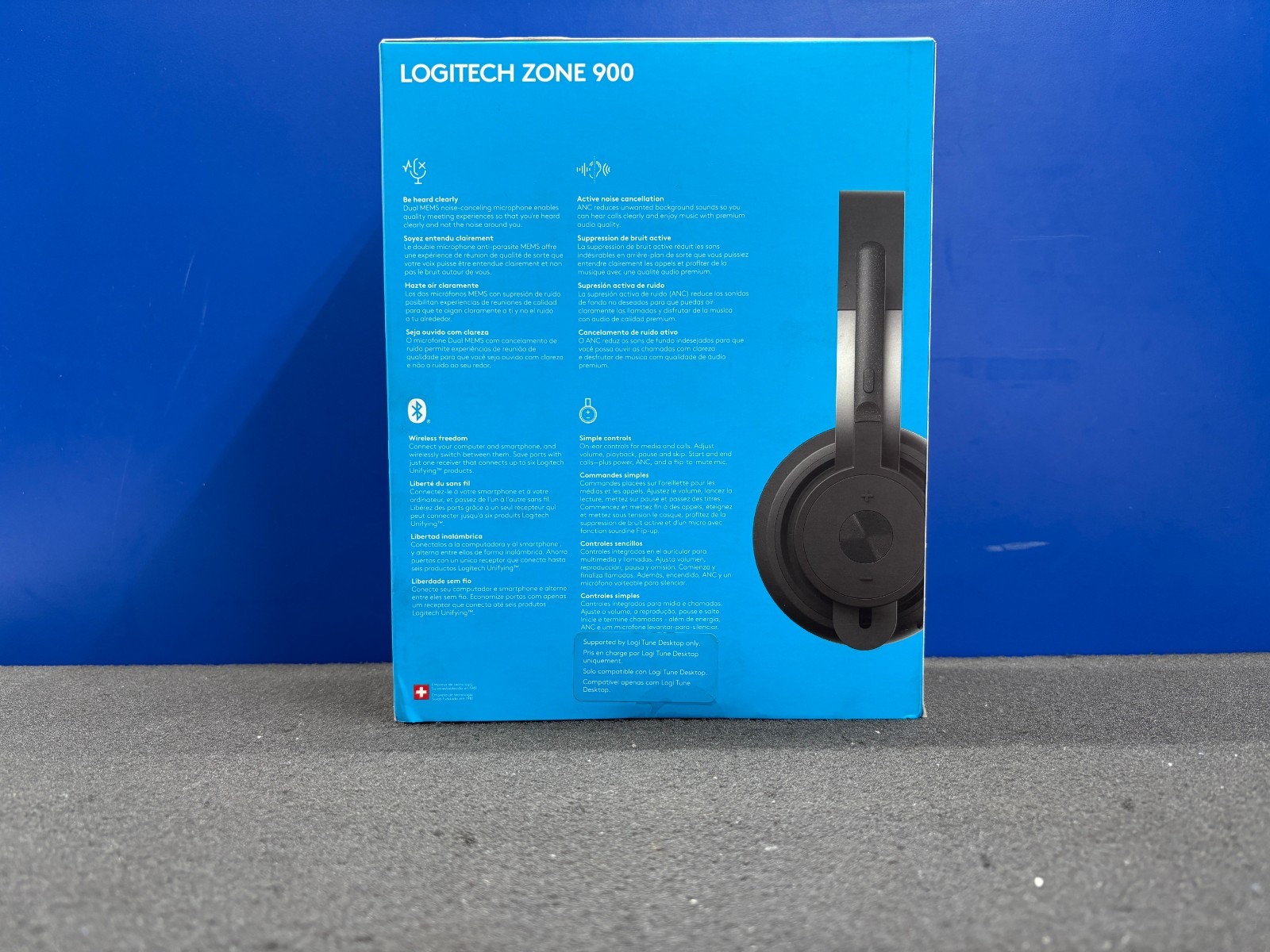 NEW BRAND LOGITECH ZONE 900 (981-001228) WIRELESS BLUETOOTH HEADSET – BLACK