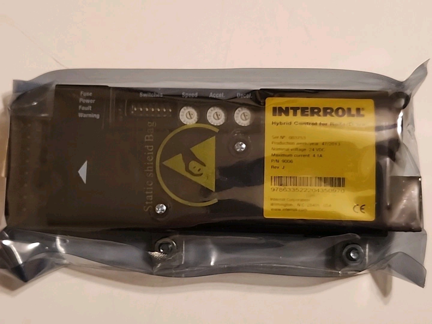 INTERROLL 9006 24VDC 4.1A REV. J Hybrid Control For Roller Drive -Free Shipping