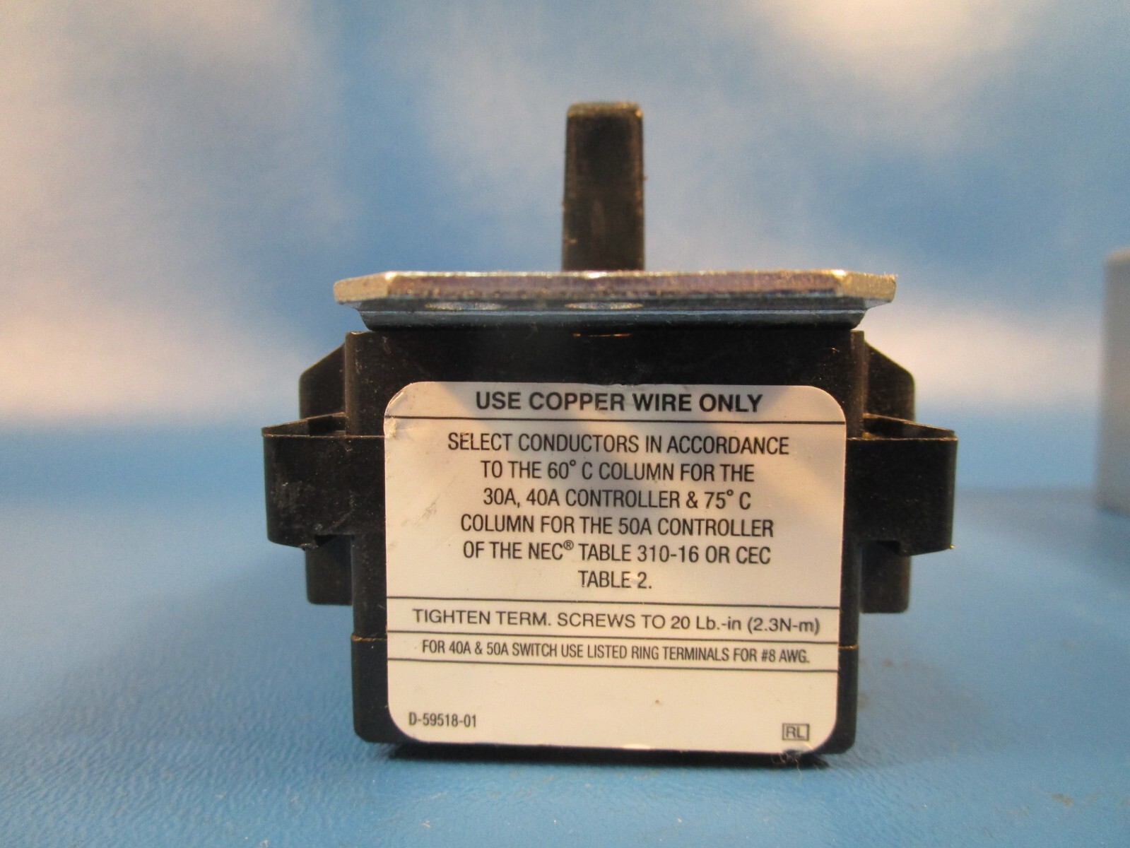 EATON B230BGD, Manual Motor Starter, 1-Phase, 2-Pole, 30 Amp, 600 Volt AC Rated