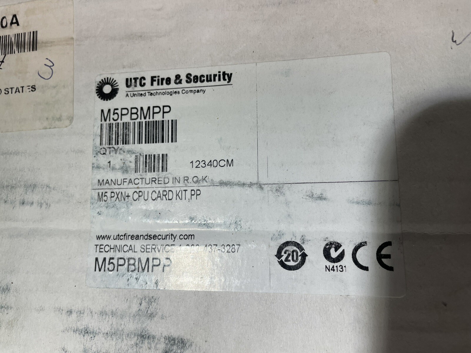 UTC M5PBMPP Access Control PXN+ CPU Card Kit Pic Pert Ethernet – Open Box