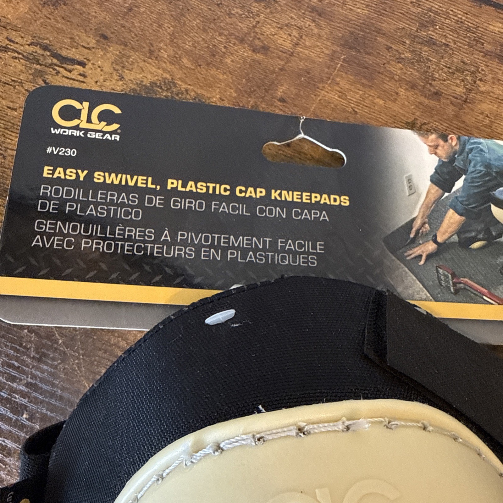 CLC Work Gear V230 Knee Pad – Swivel • Foam Pad • Fabric Cap • Hook‑and‑Loop NEW