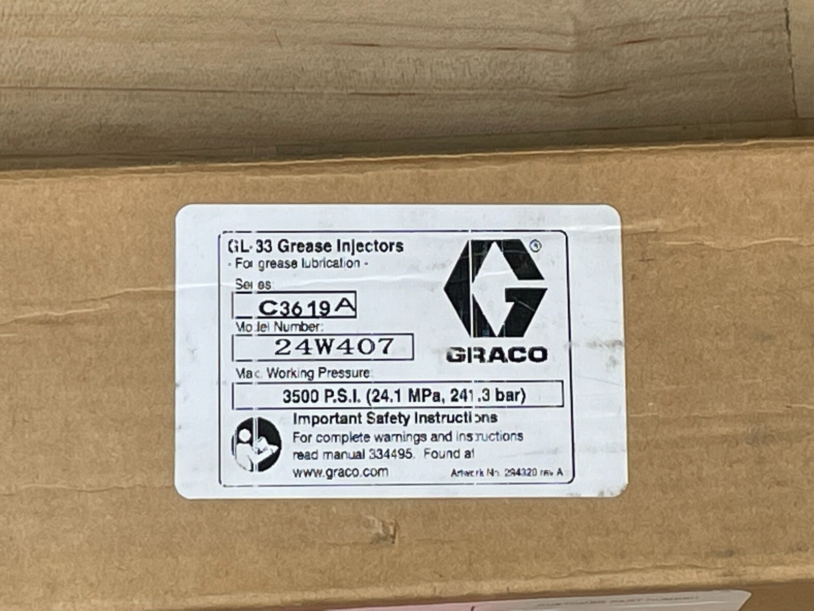 Grayco GL-33 Stainless 10 Injector Manifold, New In Box Model 24W-407, 3500 PSI