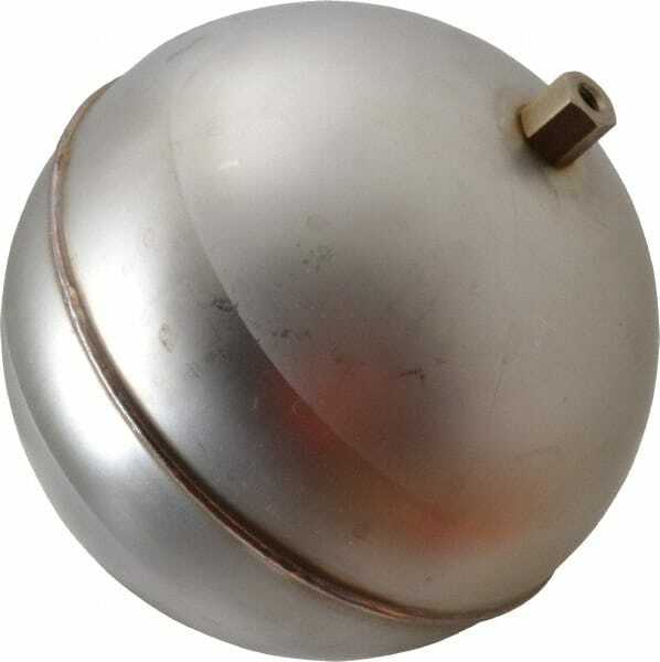 Made in USA 6″ Diam, Spherical, Hex Spud Connection, Metal Float