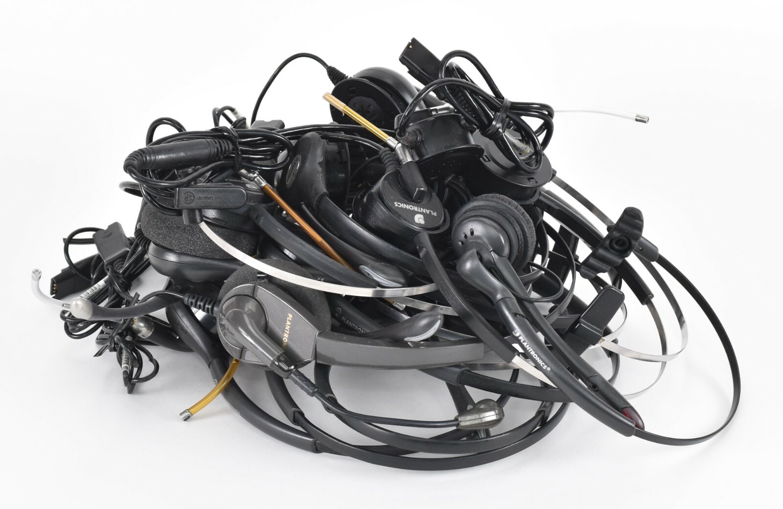Plantronics Headset Headphone Microphone Lot of 15 Mixed Genuine H8