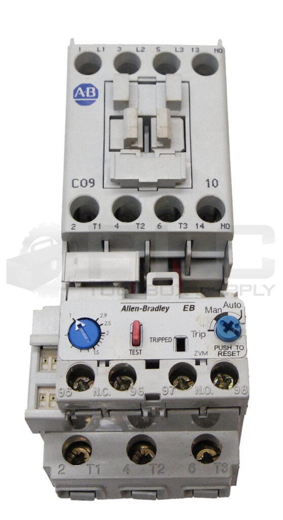 ALLEN BRADLEY 100-C09*10 /A CONTACTOR 600VAC 25A W/ 193-EB1DB /B OVERLOAD RELAY