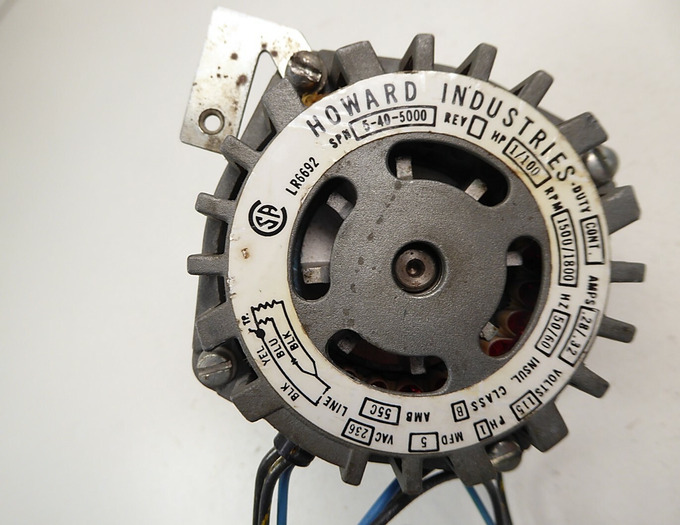 Howard Industries 5-40-5000 1/100HP 1500/1800RPM 115V 2 spd