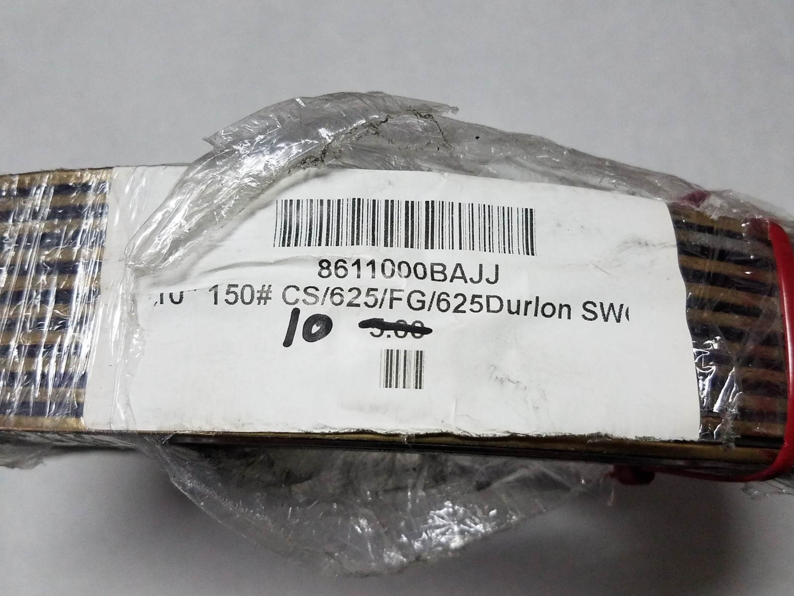 DURLON CS 625 FG #150 10″ SPIRAL WOUND GASKET, FLEXIBLE GRAPHITE LOT OF 10 NNB