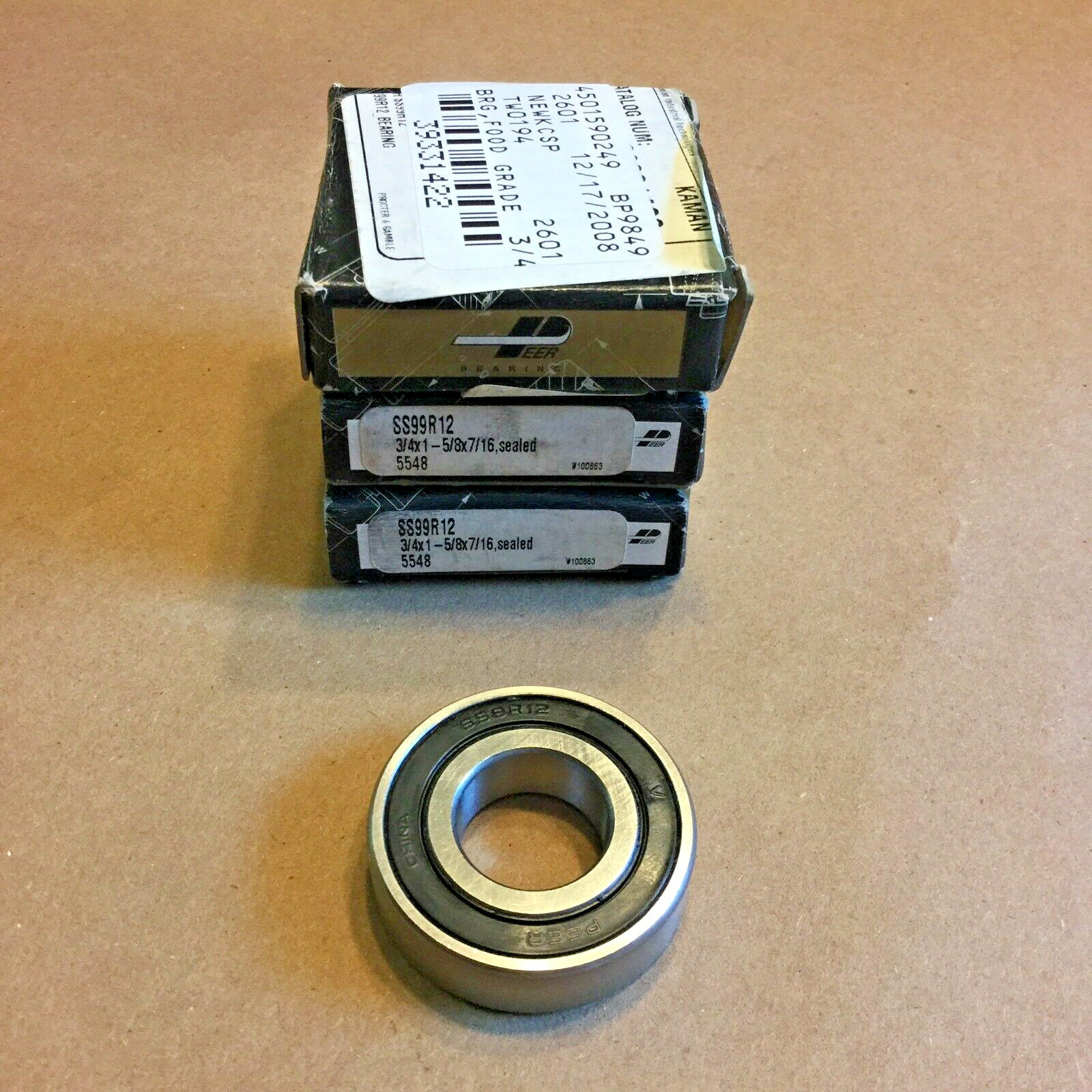 NEW PEER SS99R12 (3/4×1-5/8×7/16) BEARING