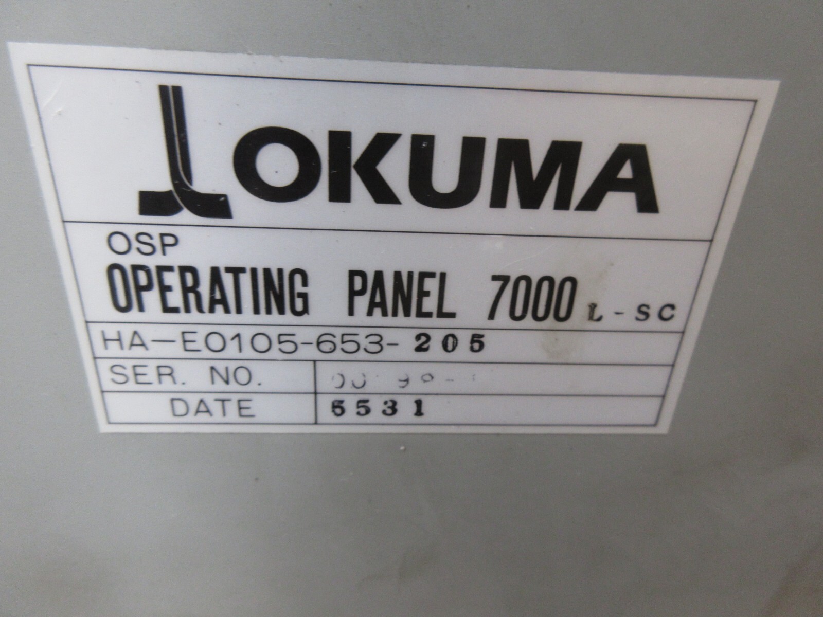 OKUMA OSP OPERATING PANEL 7000 L-SC HA-E0105-653-205 MONITOR DISPLAY