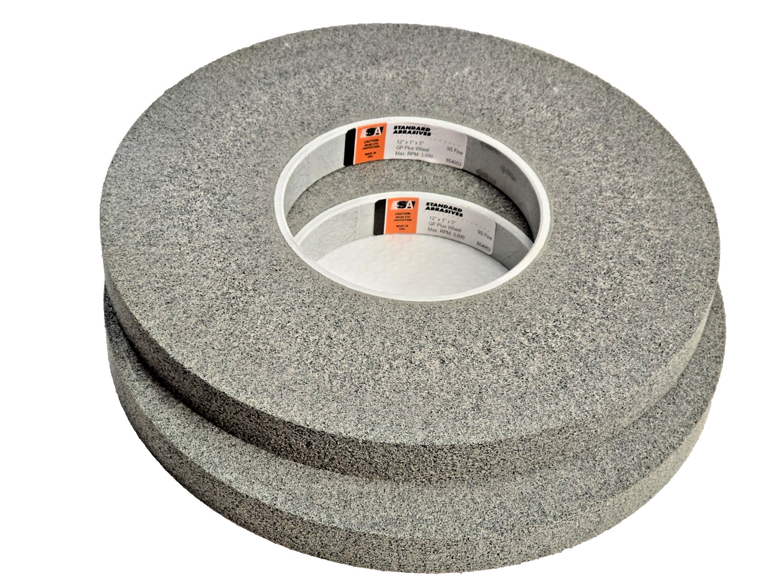 Standard Abrasives GP Plus Wheel 854953, 12 in x 1 in x 5 in 9S FIN (Box of 2)