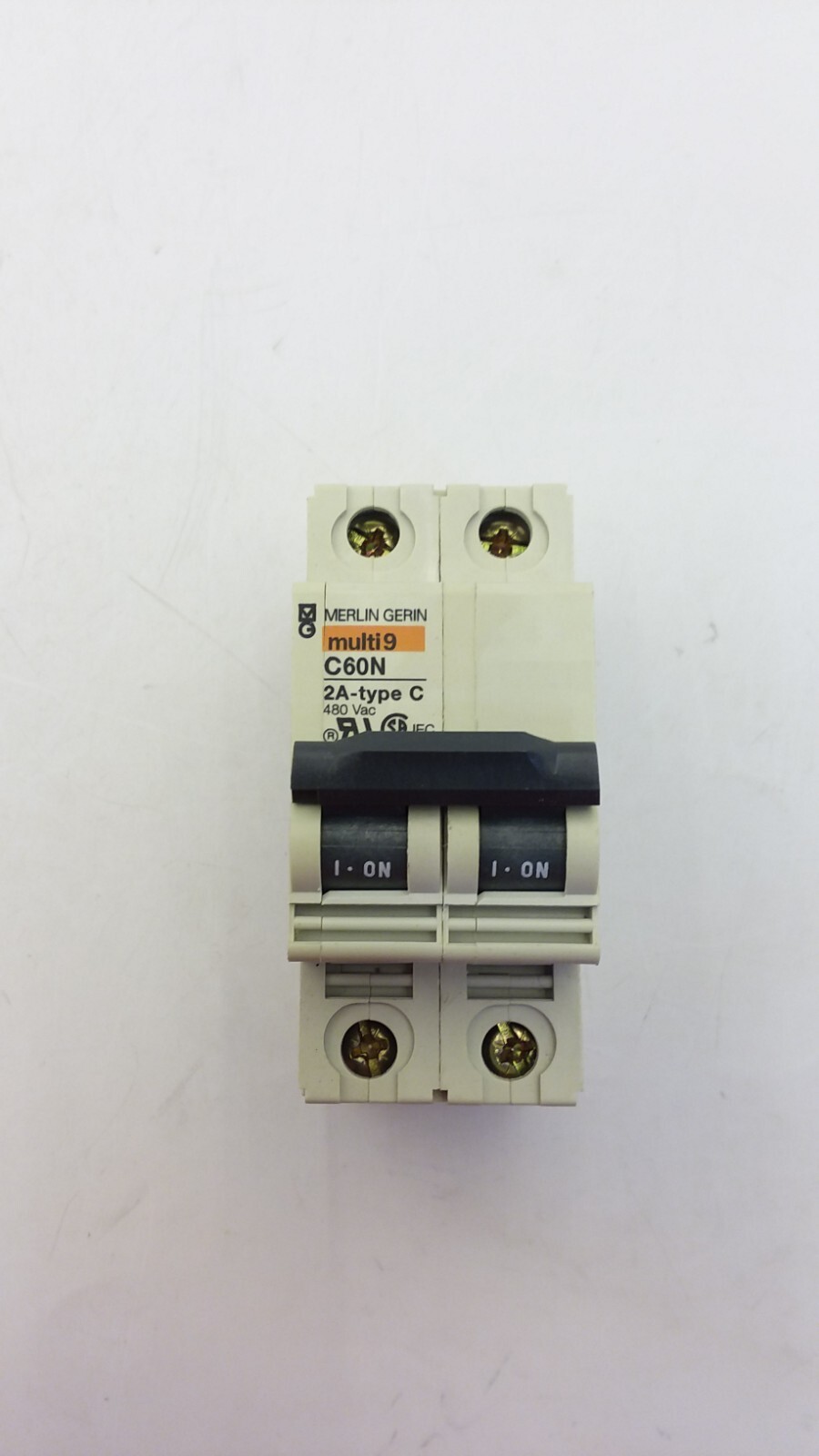 MERLIN GERIN MG 24443 MINIATURE CIRCUIT BREAKER 2AMP 2POLE 480Y/277V NIB