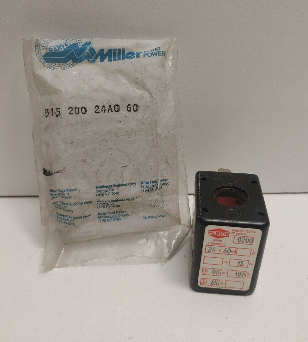 NEW OLD STOCK! HERION 24V SOLENOID COIL 0200 315-200-24AC-60