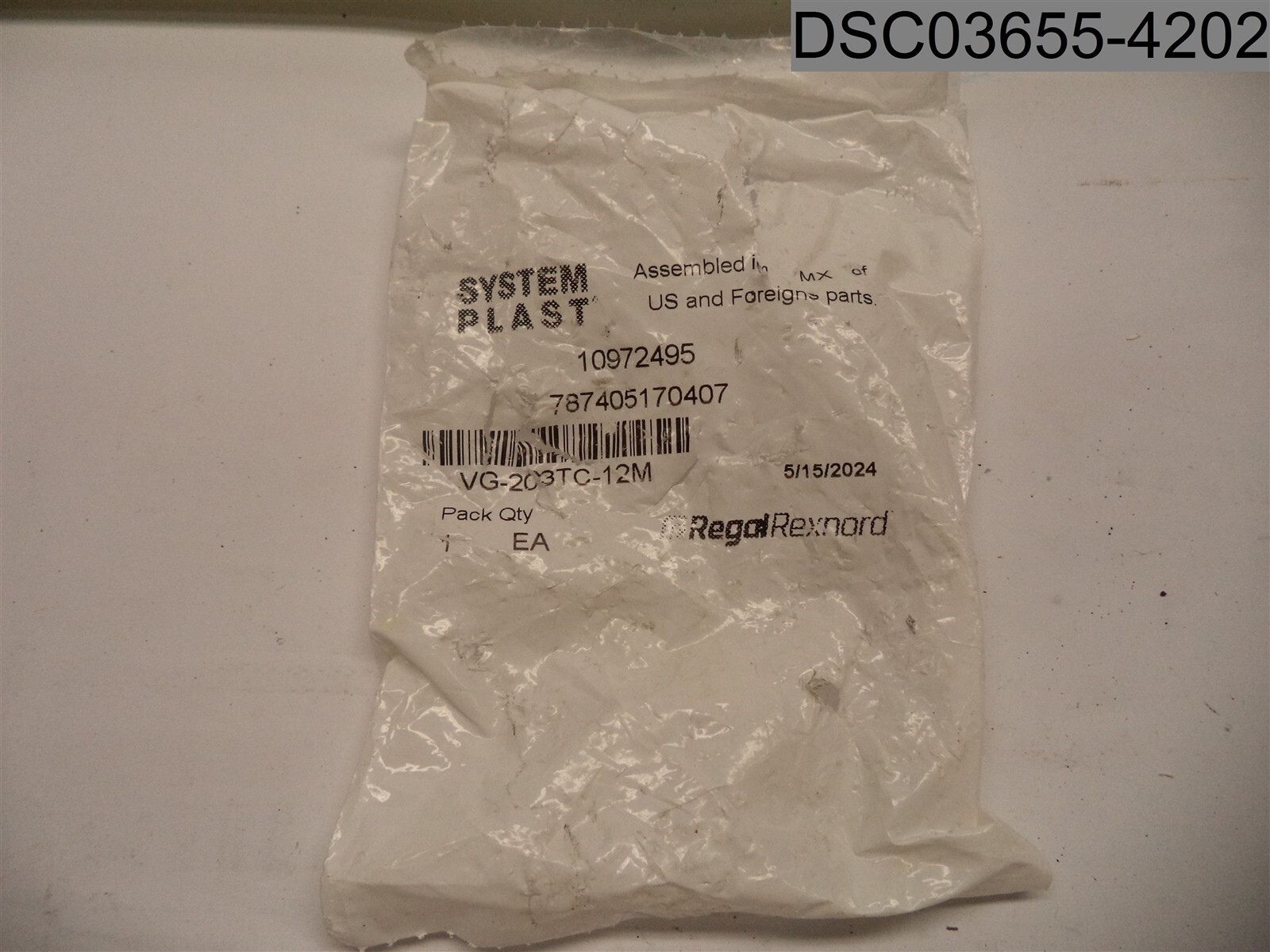 Qty=2 Pcs: RegalRexnard System Plast Transition Cap Assembly, VG-203TC-12M
