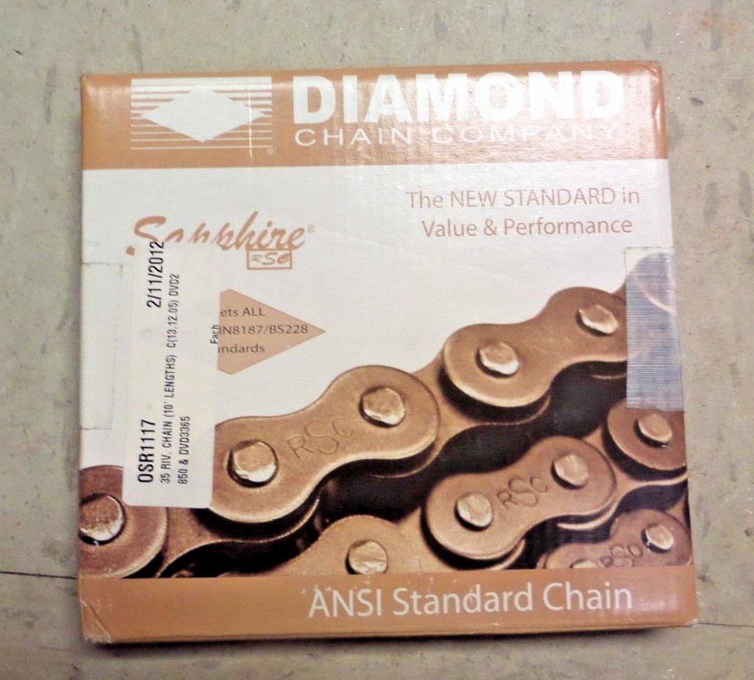 Diamond Sapphire Roller Chain RSC-35-1-R-3.05M 35-1 RIV 10FT New