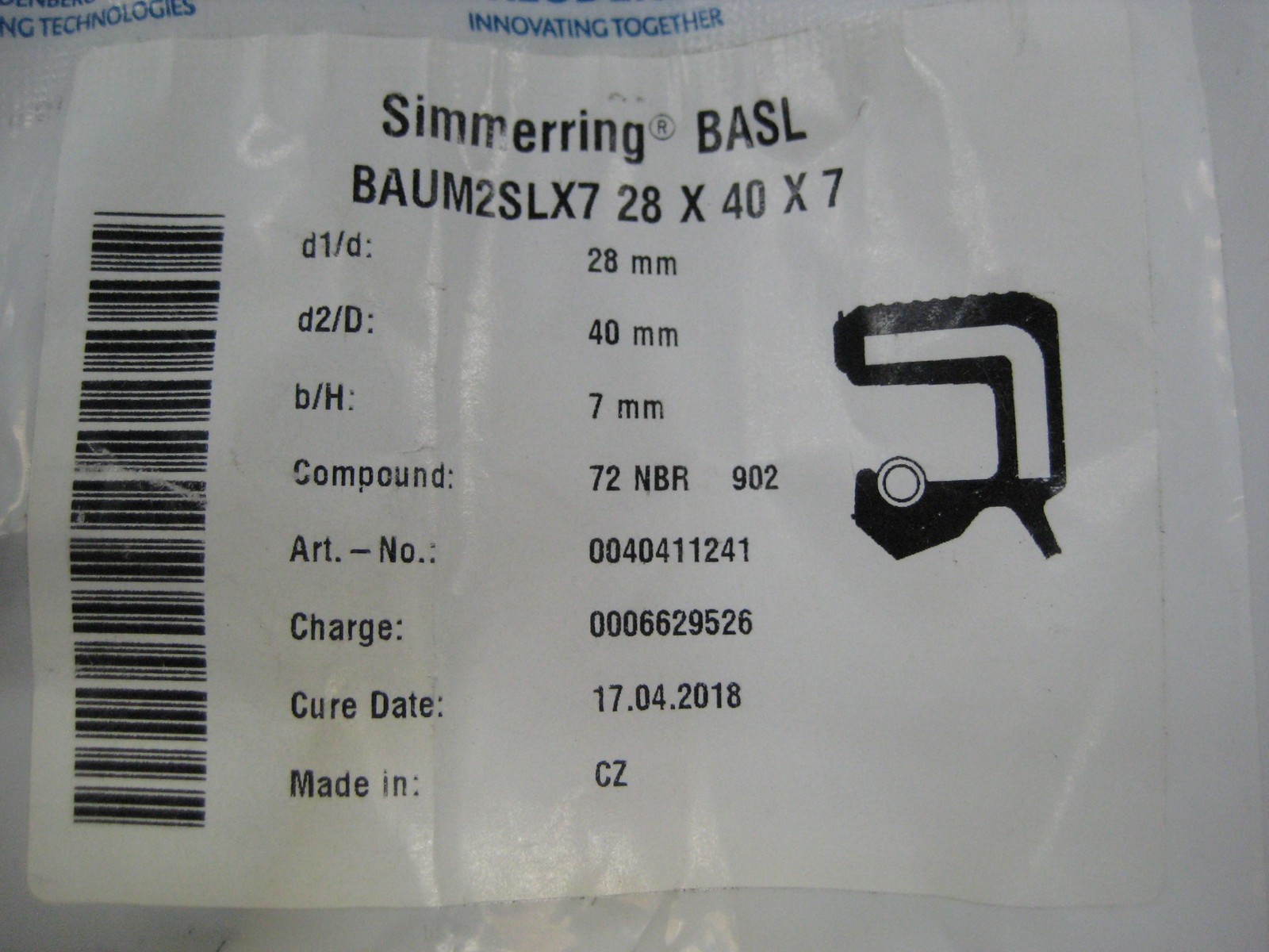 FREUDENBERG BAUM2SLX7 SEAL NSNP