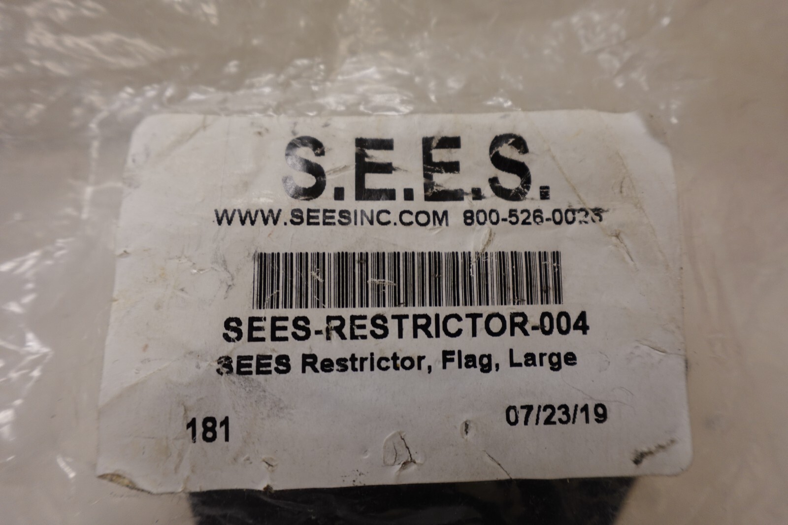 S.E.E.S. Elevator Door Restrictor Flag Black 004 – Large / SEES-RESTRICTOR-004