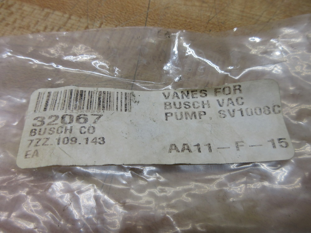 Busch Vacuum 722.109.143 Pump Vane 0722109143 (Pack of 6)