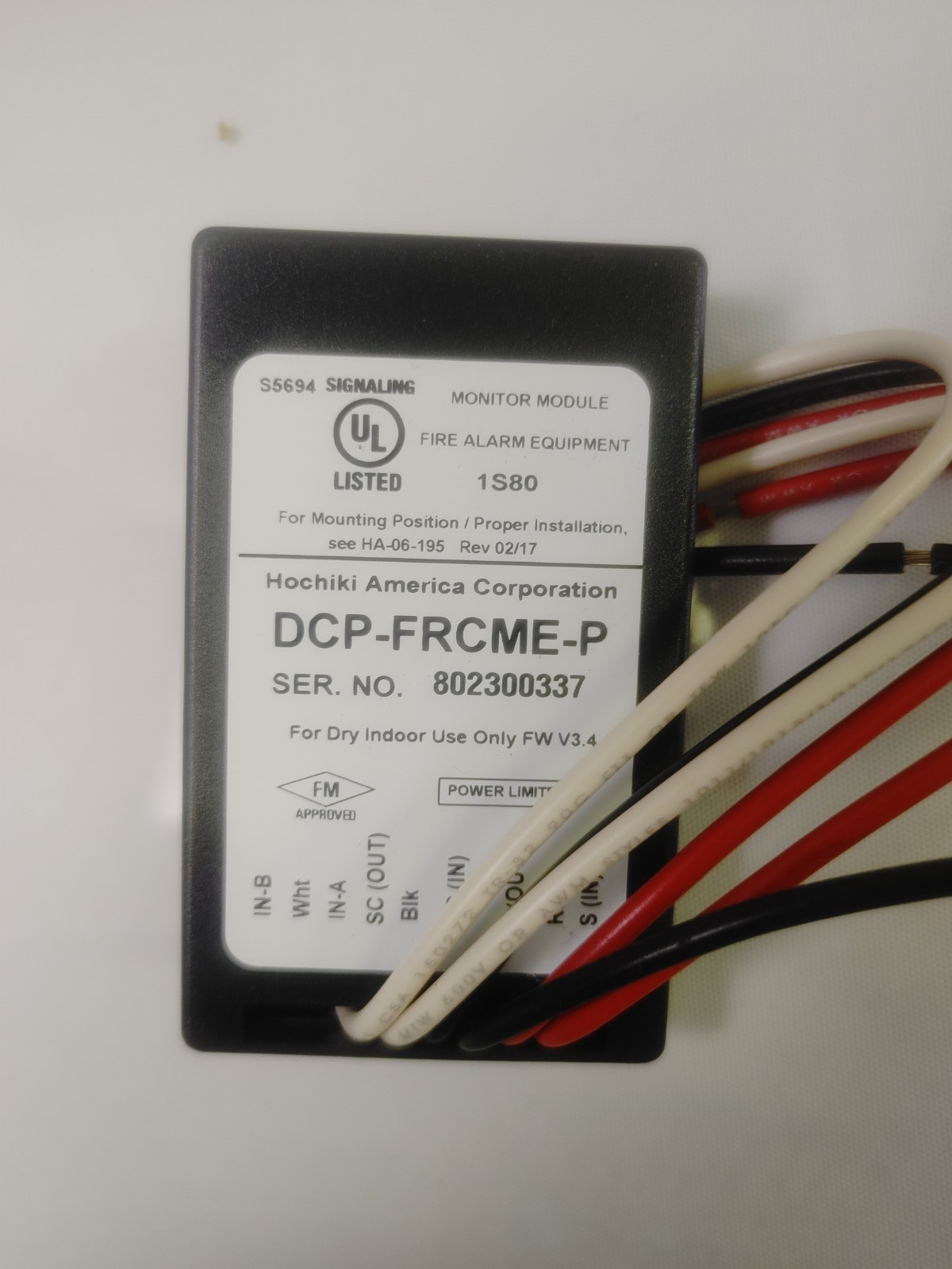 HOCHIKI DCP-FRCME-P Fast Response Contact Monitoring Pigtail Module 0400-01741