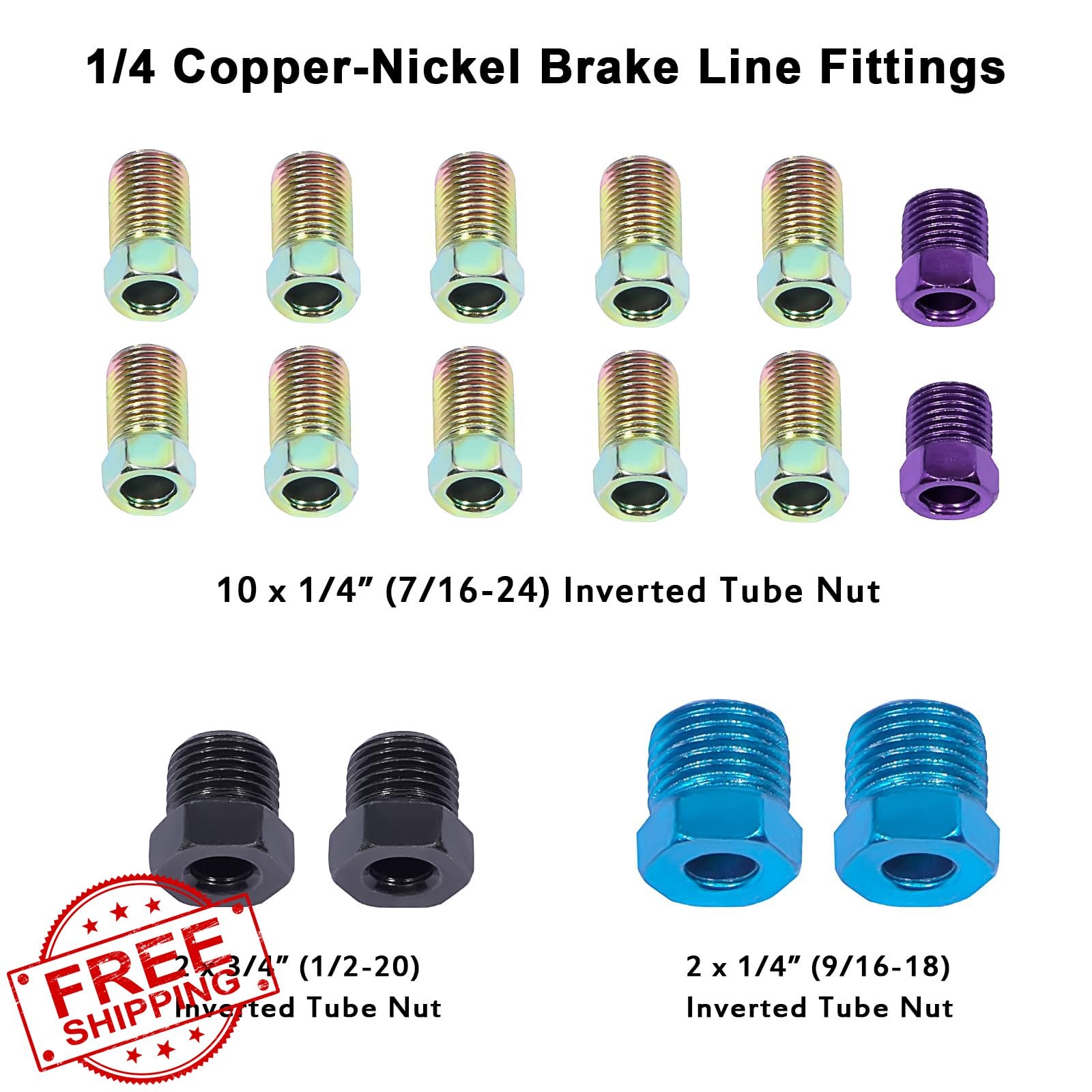 BSTIQUEUS 25ft 3/16 + 1/4 Copper Brake Line Kit